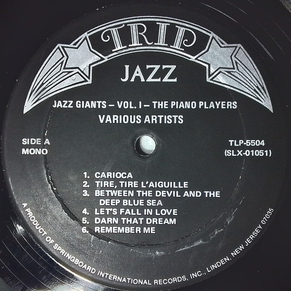 Various : Jazz Giants - The Piano Players Vol. I 1955 (LP, Album, Mono)