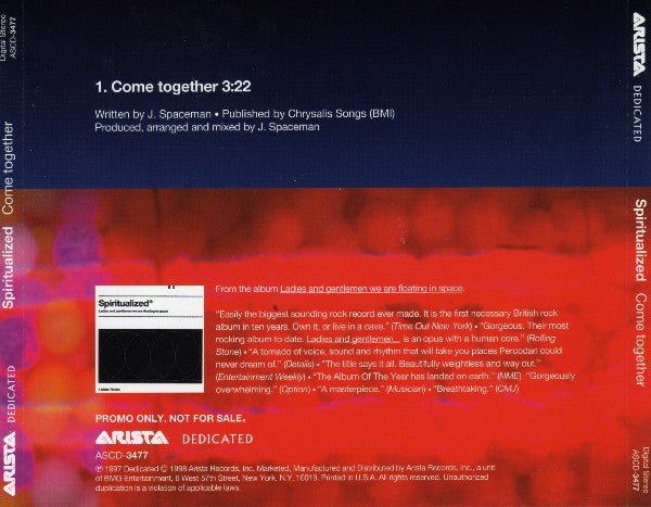 Spiritualized®* : Come Together (CD, Single, Promo)