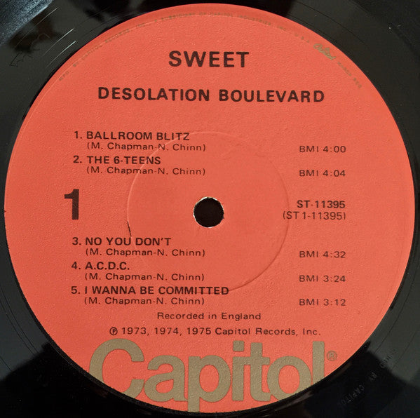 Sweet* : Desolation Boulevard (LP, Album, Los)