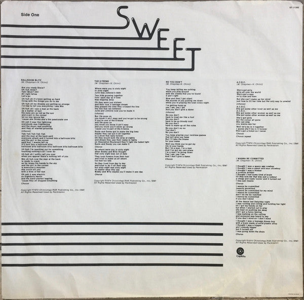 Sweet* : Desolation Boulevard (LP, Album, Los)