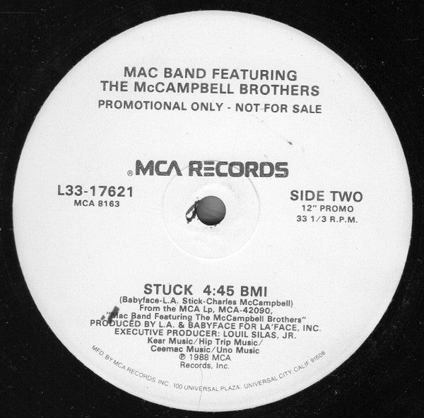 Mac Band Featuring The McCampbell Brothers : Stuck (12", Promo)
