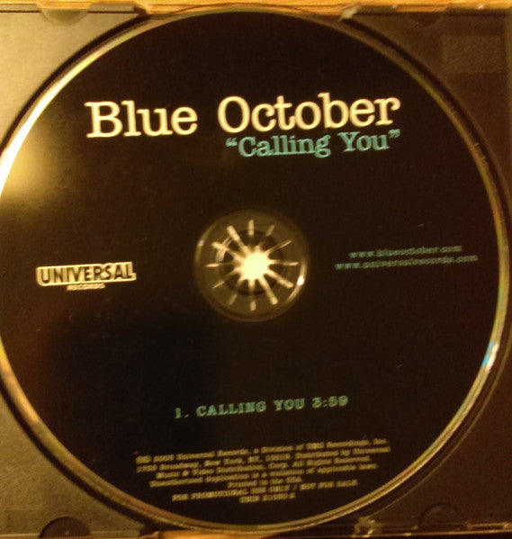 Blue October (2) : Calling You (CD, Single, Promo)