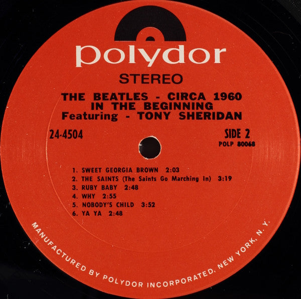 The Beatles Featuring Tony Sheridan : In The Beginning (Circa 1960) (LP, Comp, RE, Pit)