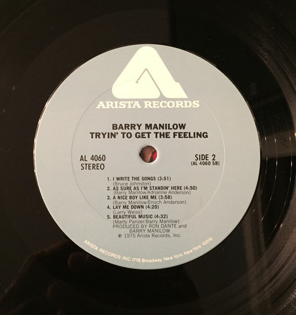 Barry Manilow : Tryin' To Get The Feeling (LP, Album, CTH)