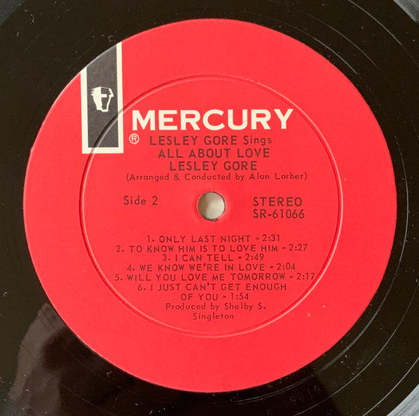 Lesley Gore : Sings All About Love (LP, Album)