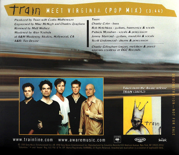 Train (2) : Meet Virginia (CD, Single, Promo)
