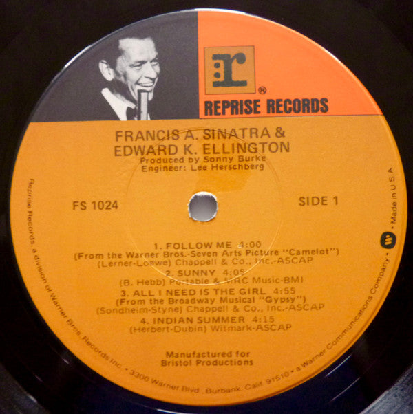 Frank Sinatra - Duke Ellington : Francis A. & Edward K. (LP, Album, RE, Win)