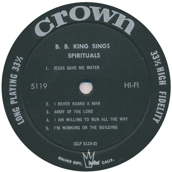 B.B. King : B. B. King Sings Spirituals (LP, Album, Mono)