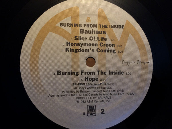 Bauhaus : Burning From The Inside (LP, Album, B -)