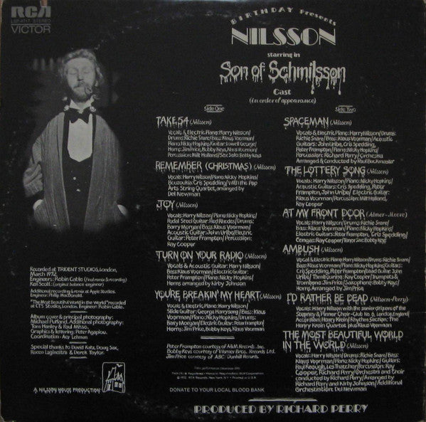 Harry Nilsson : Son Of Schmilsson (LP, Album, Ind)