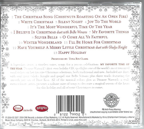 Dionne Warwick : My Favorite Time Of The Year (CD, Album)