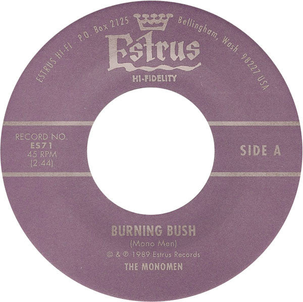 The Mono Men : Burning Bush (7", Single, RE)