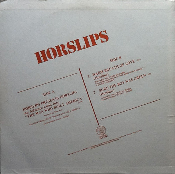 Horslips : Horslips Presents Horslips "The Man Who Built America" (12", Promo)