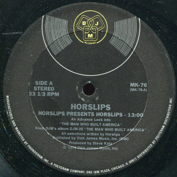 Horslips : Horslips Presents Horslips "The Man Who Built America" (12", Promo)