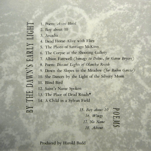 Harold Budd : By The Dawn's Early Light (CD, Album)