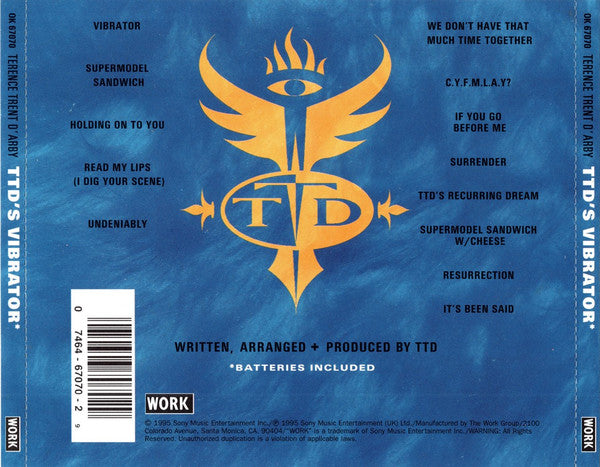 Terence Trent D'Arby : Terence Trent D'Arby's Vibrator* (CD, Album)
