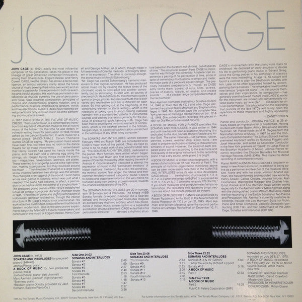 John Cage, Joshua Pierce, Maro Ajemian : Sonatas And Interludes / A Book Of Music (2xLP, Album, Mon)