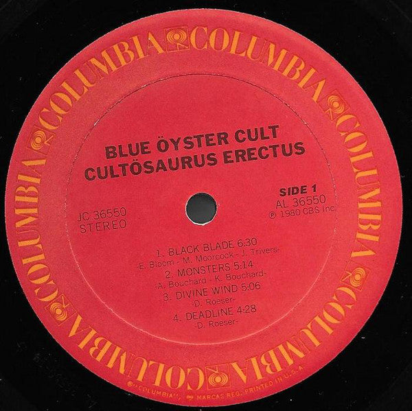 Blue Öyster Cult : Cultosaurus Erectus (LP, Album, Ter)