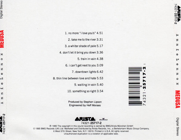 Annie Lennox : Medusa (CD, Album)