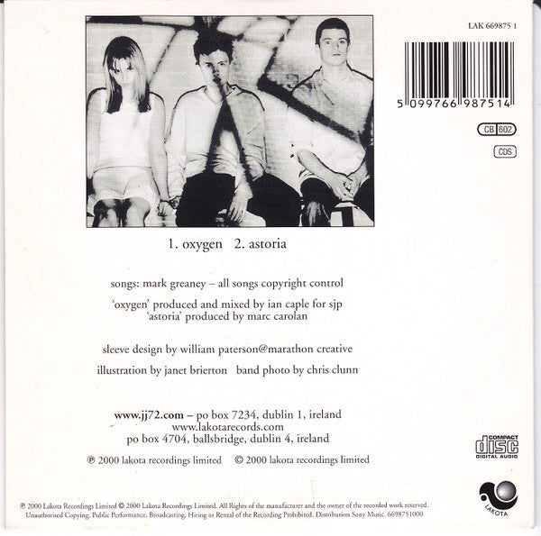 JJ72 : Oxygen (CD, Single, Car)