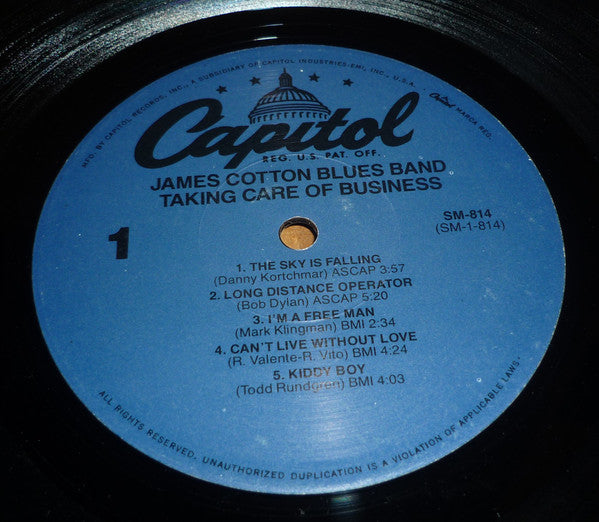 The James Cotton Blues Band : Taking Care Of Business (LP, Album, RE)