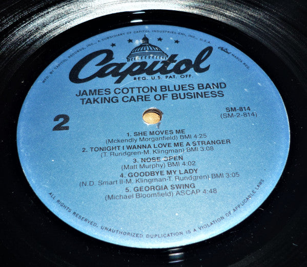 The James Cotton Blues Band : Taking Care Of Business (LP, Album, RE)