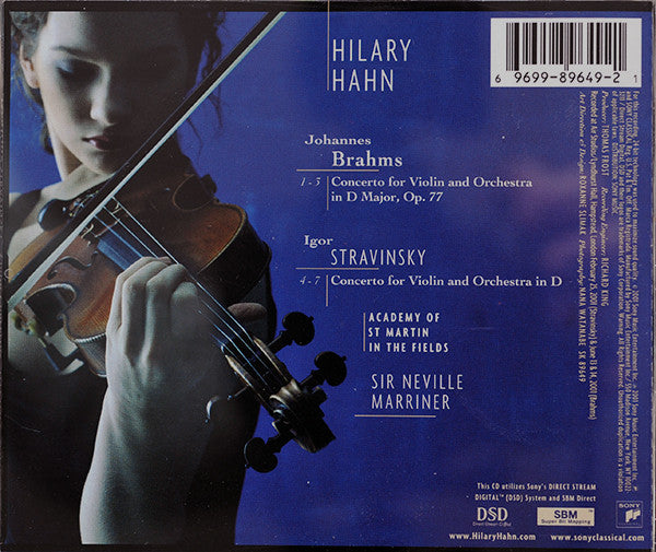 Hilary Hahn, The Academy Of St. Martin-in-the-Fields, Sir Neville Marriner - Johannes Brahms / Igor Stravinsky : Violin Concertos (CD, DSD)