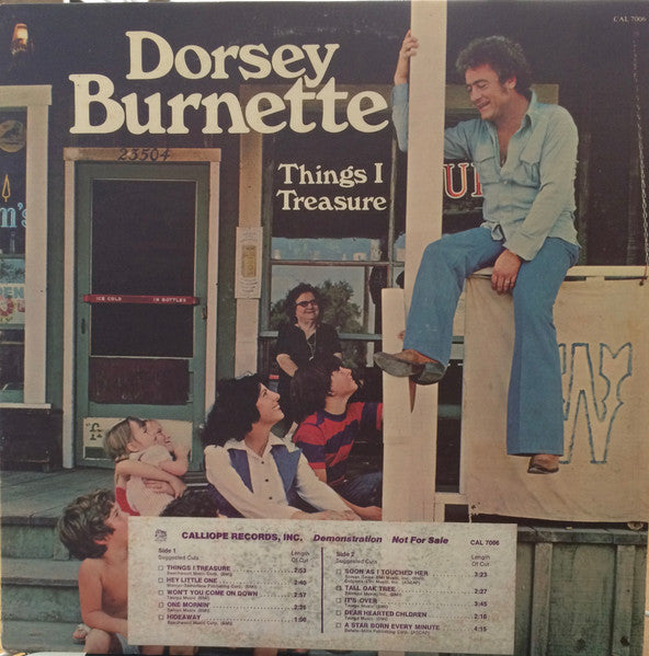 Dorsey Burnette : Things I Treasure (LP, Album, Promo)