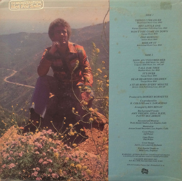 Dorsey Burnette : Things I Treasure (LP, Album, Promo)