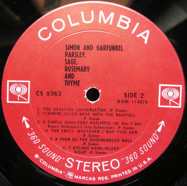 Simon And Garfunkel* : Parsley, Sage, Rosemary And Thyme (LP, Album, RP, Pit)