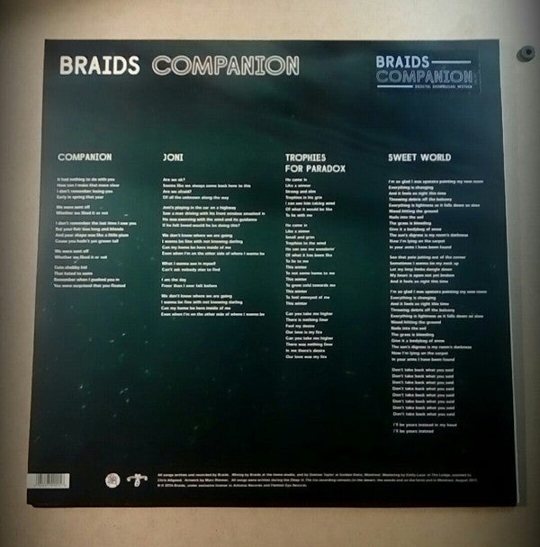 Braids : Companion (12", EP)