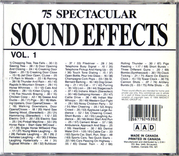 No Artist : 150 Spectacular Sound Effects (2xCD)