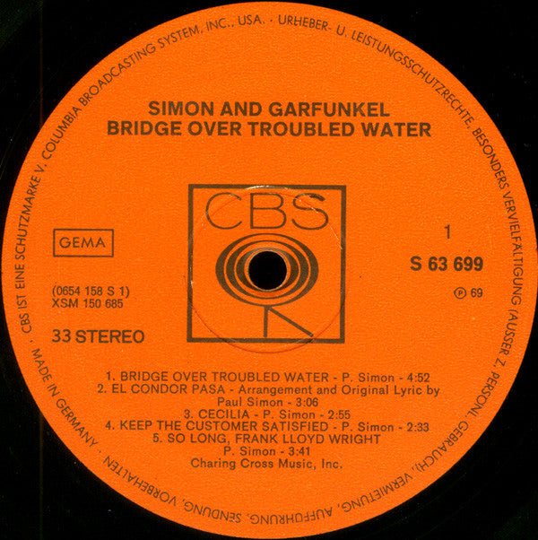 Simon & Garfunkel : Bridge Over Troubled Water (LP, Album)