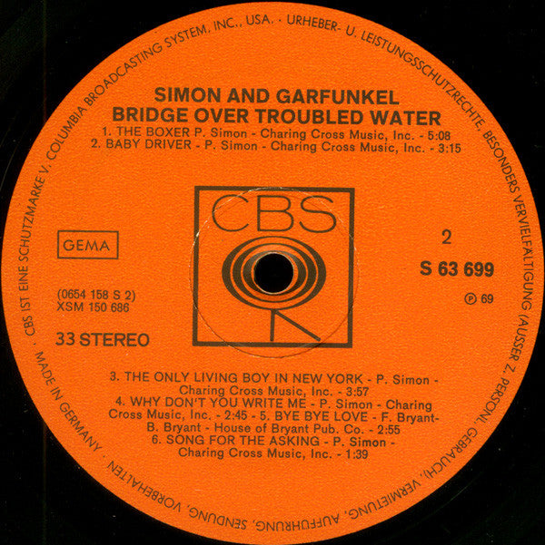 Simon & Garfunkel : Bridge Over Troubled Water (LP, Album)
