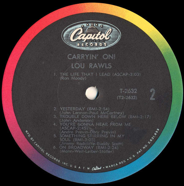 Lou Rawls : Carryin' On! (LP, Album, Mono, Los)