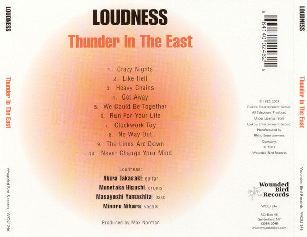 Loudness (5) : Thunder In The East (CD, Album, RE)