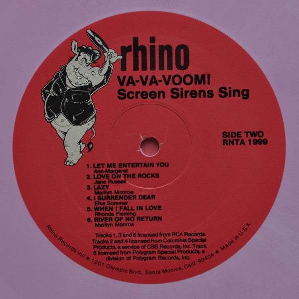 Various : Va-Va-Voom! Screen Sirens Sing! (2xLP, Comp, S/Edition, Pin)