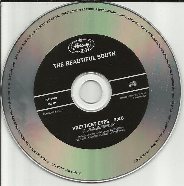The Beautiful South : Prettiest Eyes (CD, Single, Promo)