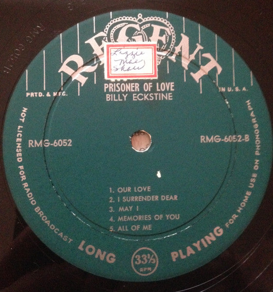 Billy Eckstine : Prisoner Of Love (LP, Album, Mono)