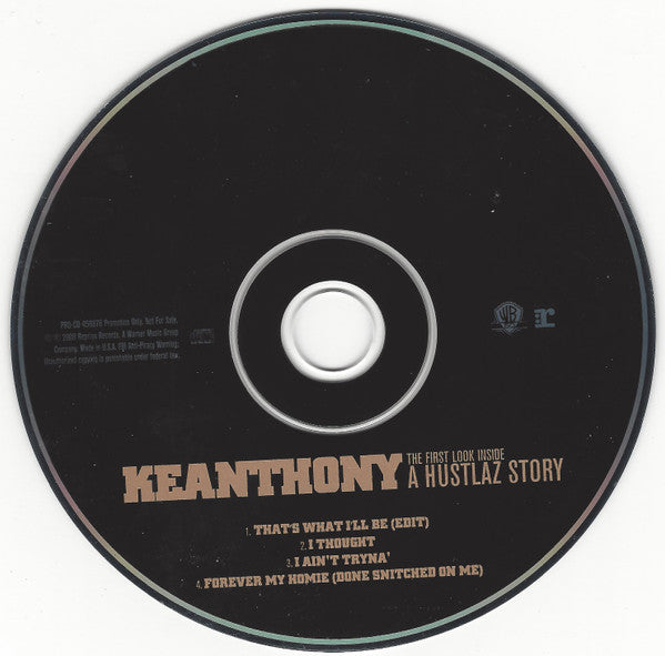 KeAnthony Dillard : The First Look Inside "A Hustlaz Story" (CD, Promo + DVD-V, Promo, NTSC)