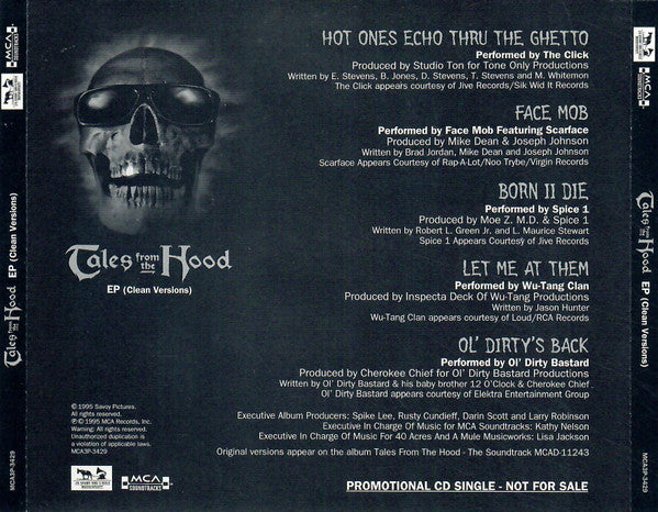 Various : Tales From The Hood EP (Clean Versions) (CD, Promo, Smplr)