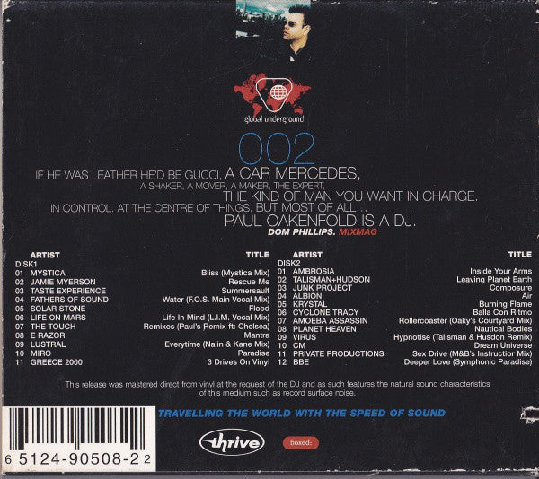Paul Oakenfold : Global Underground 002: New York (2xCD, Comp, Mixed, RE)