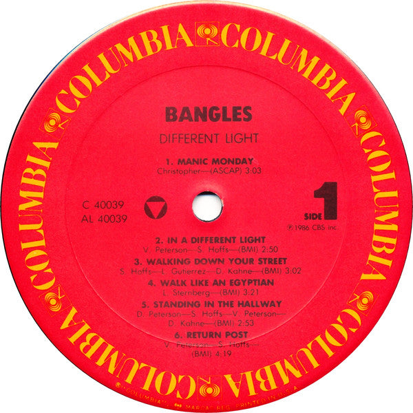 Bangles : Different Light (LP, Album, RE, Car)