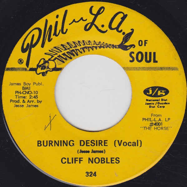 Cliff Nobles & Co / Cliff Nobles : Switch It On / Burning Desire (7")