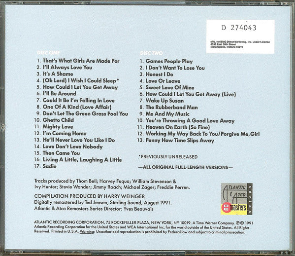 Spinners : A One Of A Kind Love Affair (The Anthology) (2xCD, Comp, Club, RM)