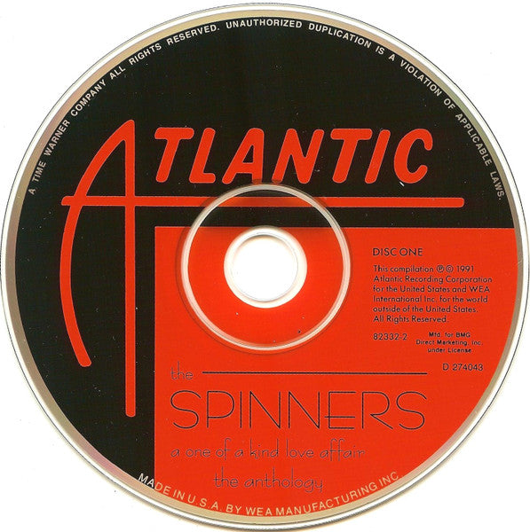Spinners : A One Of A Kind Love Affair (The Anthology) (2xCD, Comp, Club, RM)