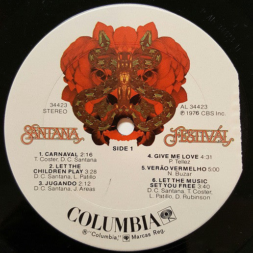 Santana : Festivál (LP, Album, Ter)