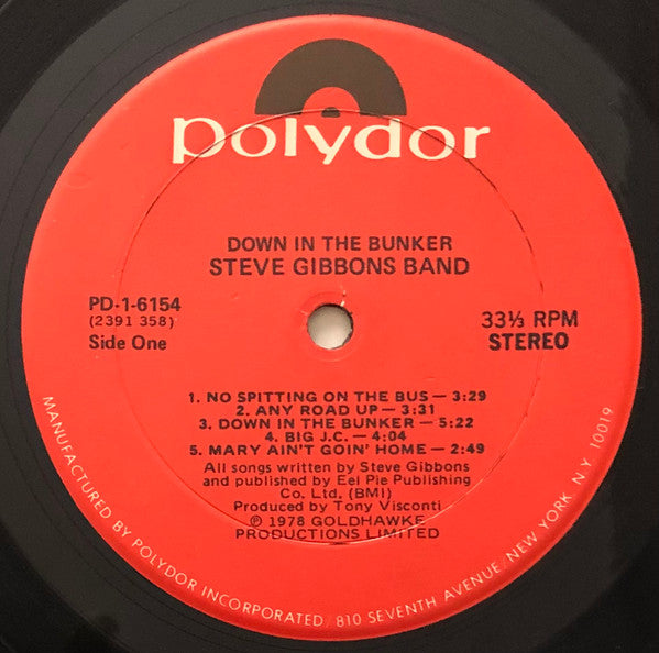 Steve Gibbons Band : Down In The Bunker (LP, Album)