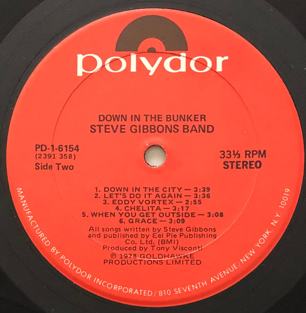 Steve Gibbons Band : Down In The Bunker (LP, Album)