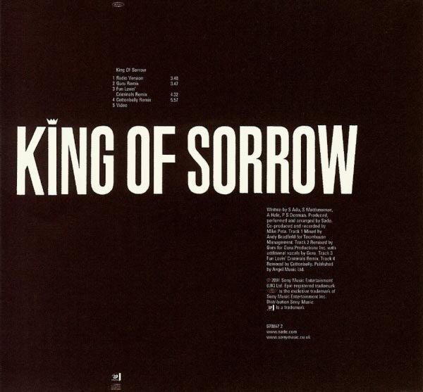 Sade : King Of Sorrow (CD, Single, Enh)